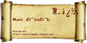 Must Özséb névjegykártya